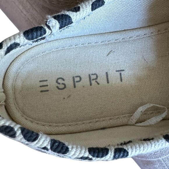 Women’s Esprit Nadine Espadrille Slip.On Shoes. Animal Print Tan/Black. Size 6.5 - Picture 5 of 7